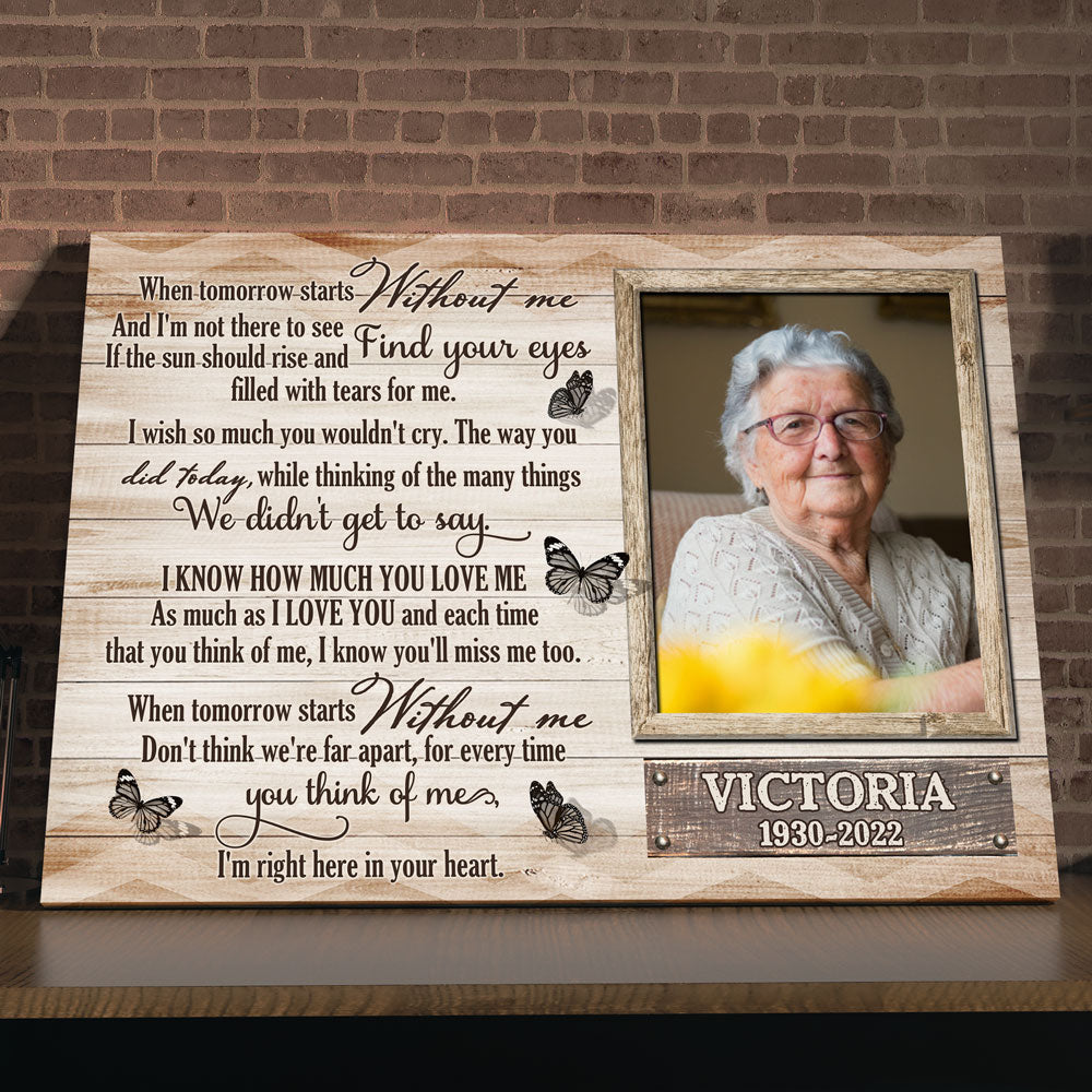 Family Member Letter From Heaven Memorial Personalized Canvas