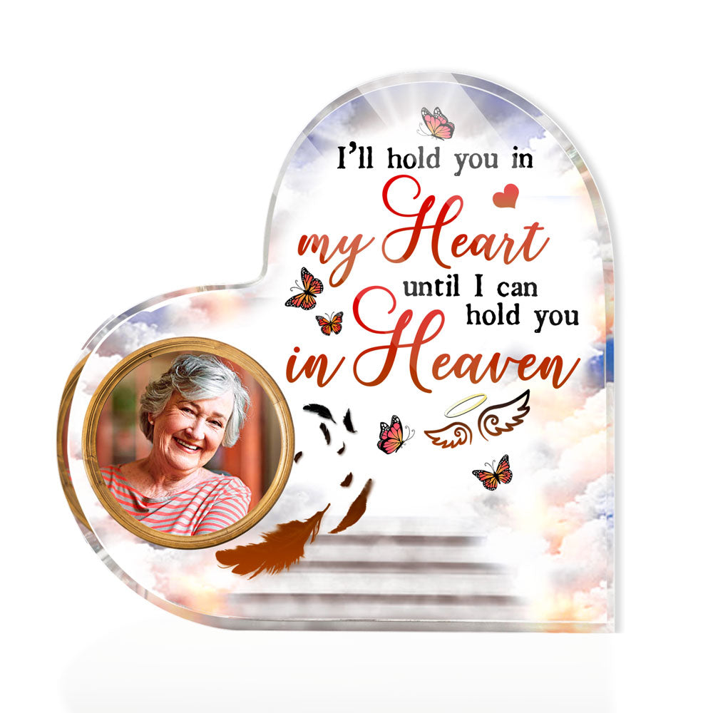 Family Memorial Sympathy Hold You In My Heart Personalized Plaque