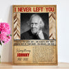 Family Sympathy Gift Loss Never Left Memorial Personalized Canvas