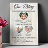 Family Wife Husband Anniversary Our Story Personalized Canvas - Family Panda