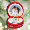 First Christmas Married Ring Box Ornament Personalized Gift For Couple