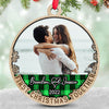 Our First Christmas Photo Wood Ornament Personalized Gift For Couple