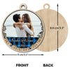 Our First Christmas Photo Wood Ornament Personalized Gift For Couple