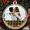 Our First Christmas Photo Wood Ornament Personalized Gift For Couple