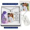Personalized Gift For Expecting Dad Happy Father&#39;s Day Message Card Dog Tag Necklaces