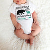 Personalized Our First Father&#39;s Day Baby Bear Onesie  Baby Gift