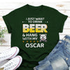 Personalized Gift For Dog Lover Drink Beer And Hang With My Dog Tshirt