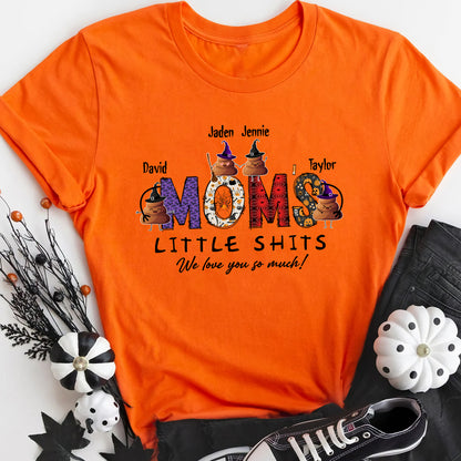 Funny Mommy's Little Shits Mom Son Daughter Halloween Personalized Shirt