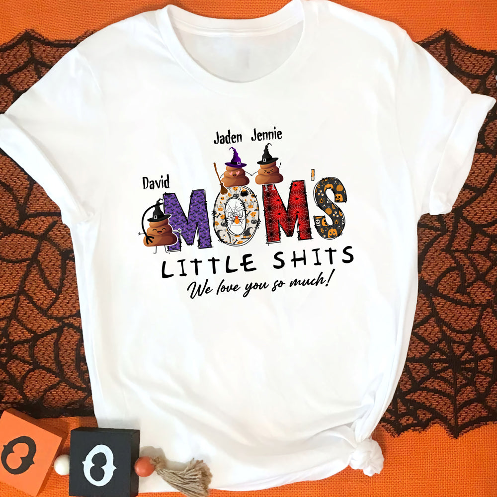 Funny Mommy's Little Shits Mom Son Daughter Halloween Personalized Shirt