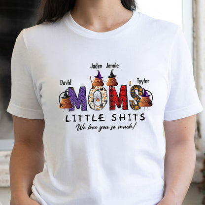 Funny Mommy's Little Shits Mom Son Daughter Halloween Personalized Shirt