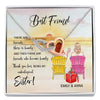Best Friend Bestie Become Family Meaningful Personalized Necklace Card