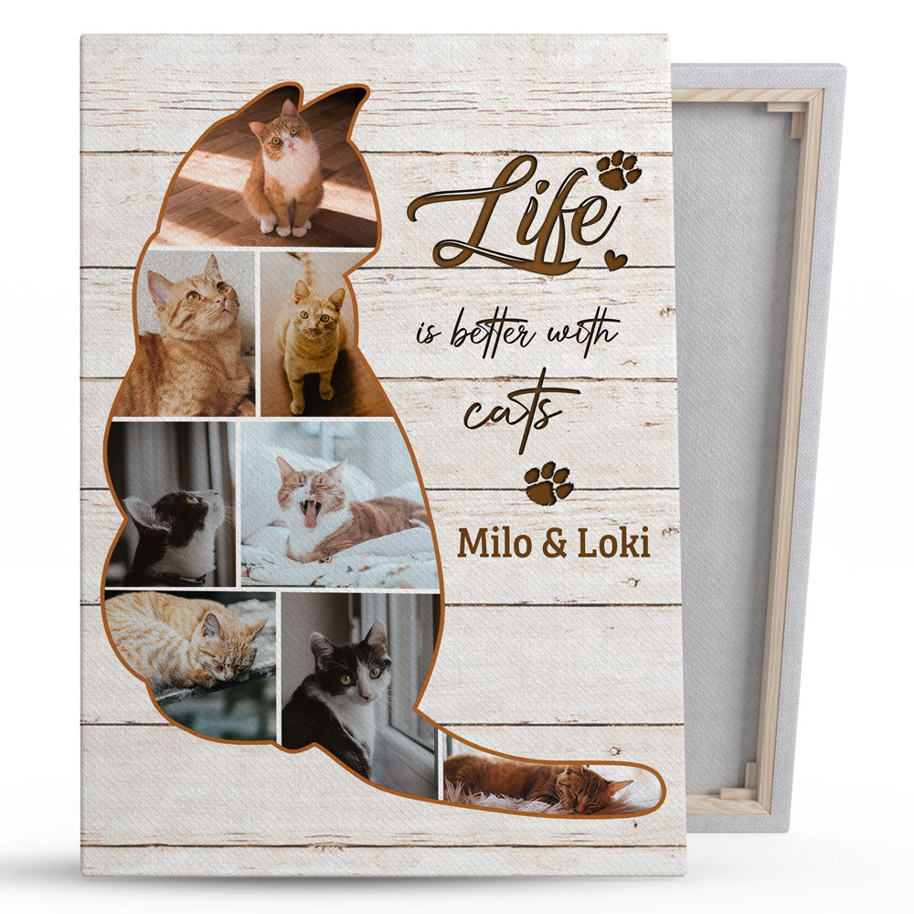 Buy Personalised Cat Lovers Photo Collage Art Gift Online – CollagemasterCo