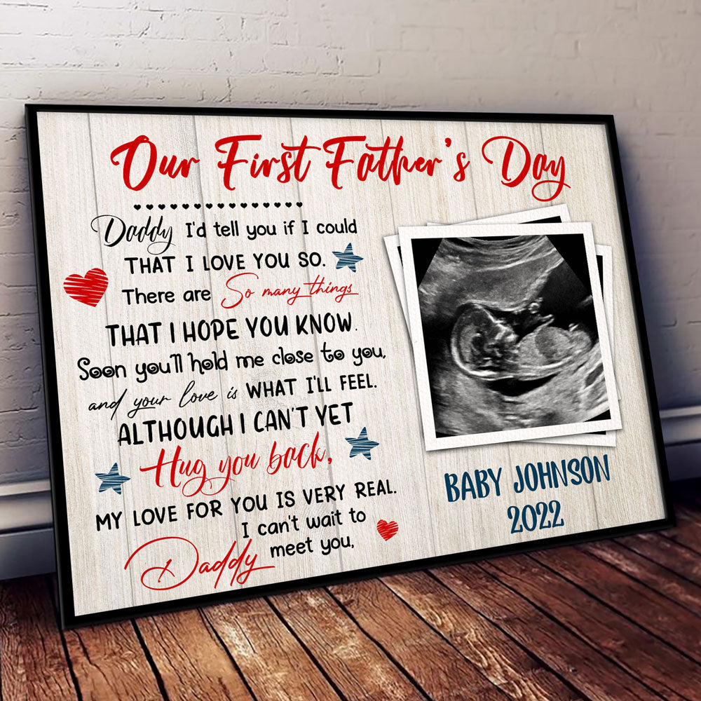 First Fathers Day Gifts From Daughter | Happy Fathers Day Canvas | Father'S  Day Fist Bump - Magic Exhalation