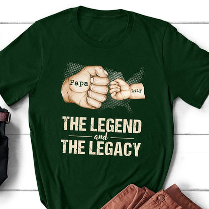 Grandpa Grandson Granddaughter The Legend Personalized Shirt