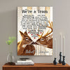 Hunting Lover Couple Deer And Doe We&#39;re A Team Personalized Canvas