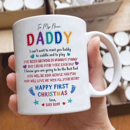 Gift For Daddy To Be Mug, Gift For Expecting Dad Christmas Mug