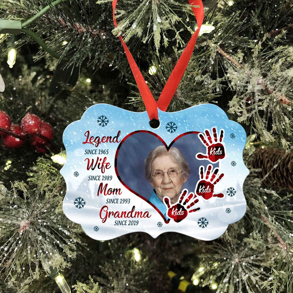 61745-Personalized Christmas Gift For Grandma Ornament, Legend Wife Mom Grandma Ornament H0