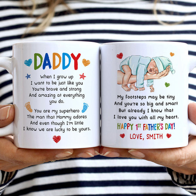 Happy 1st Father's Day I Love You Daddy New Dad Personalized Mug - Vista  Stars - Personalized gifts for the loved ones