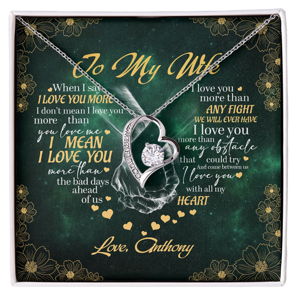 To My Wife When I Tell I Love You Anniversary Personalized Necklace