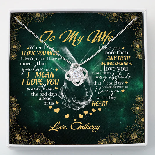 To My Wife When I Tell I Love You Anniversary Personalized Necklace