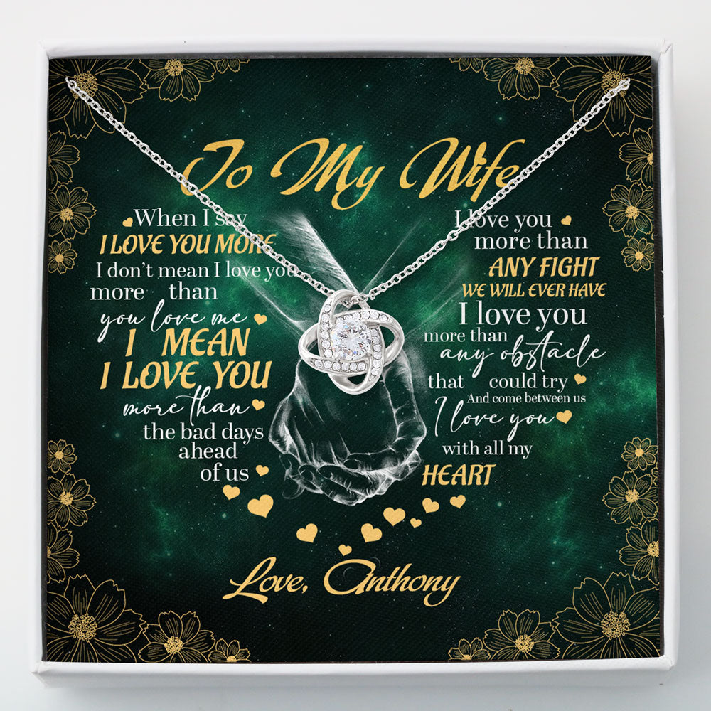 To My Wife When I Tell I Love You Anniversary Personalized Necklace