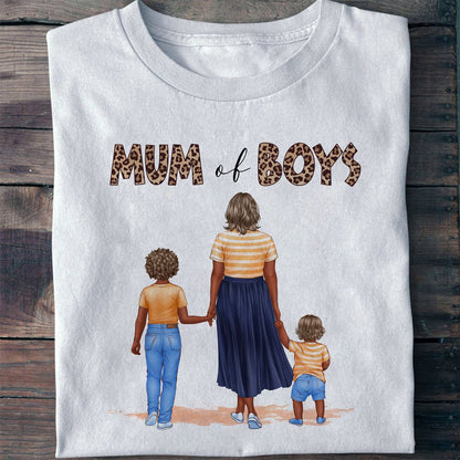 Personalized Gift For Mum, Mum of Boys Outnumbered Shirt