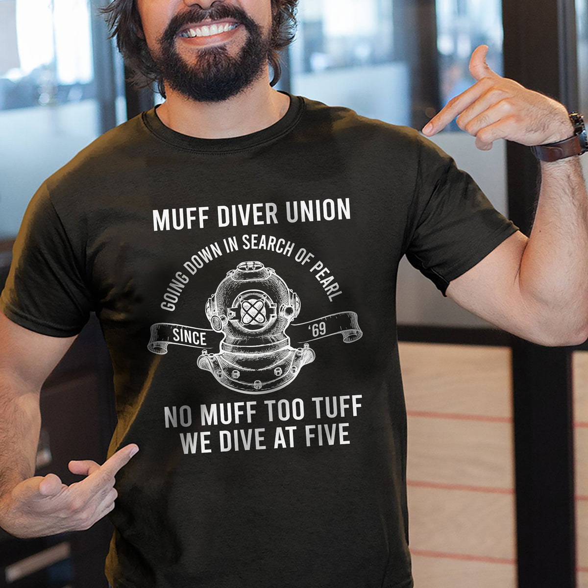 Muff Diver Father's Day Gift For Husband For Dad Funny Shirt