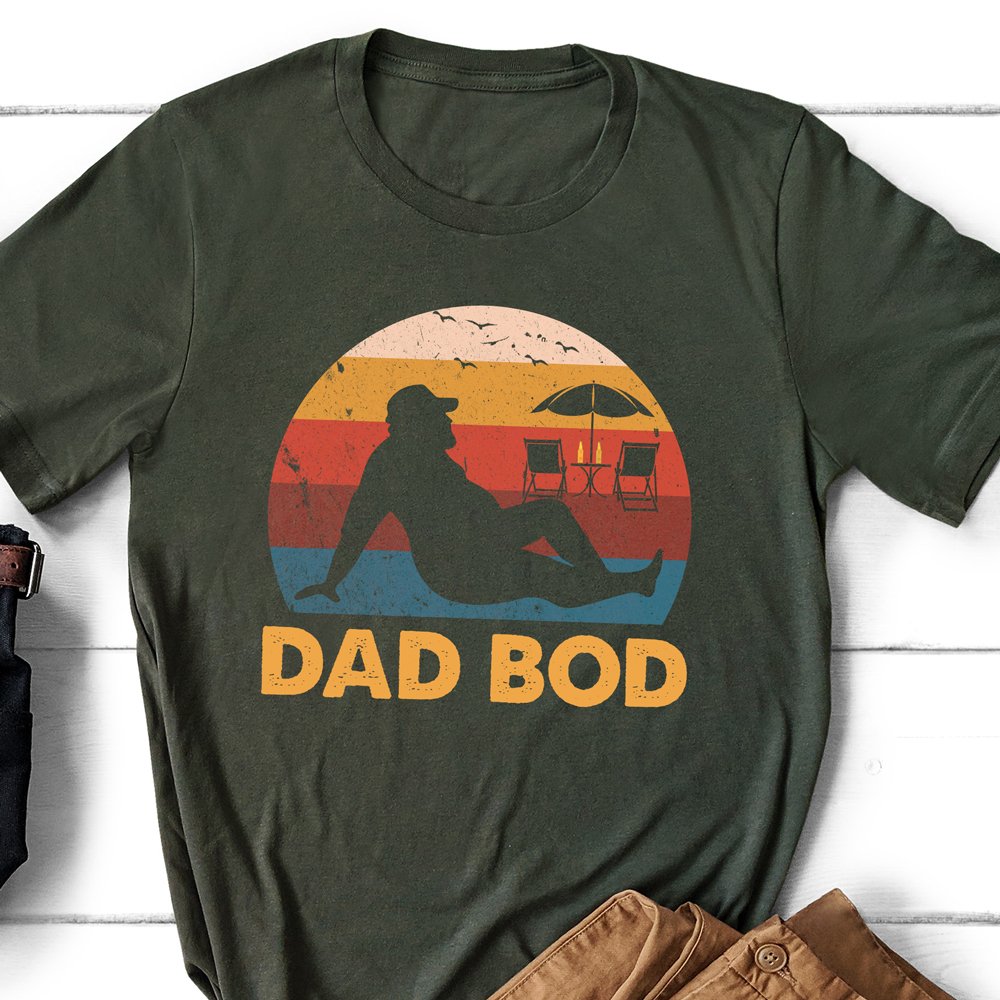 Gift For Dad It's Not A Dad Bod Its A Father Figure Funny Shirt