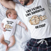 Like Father Like Daughter Son Hands Cool Personalized Matching Shirt