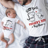New Dad And Baby Cute Dinosaur Matching Personalized Shirt And Onesie