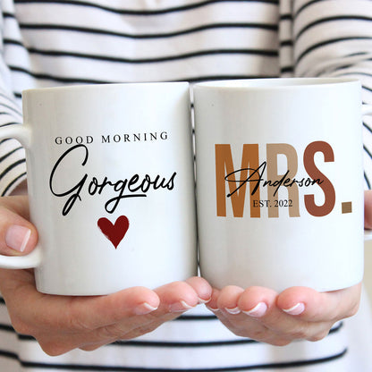 Couple Husband Good Morning Funny Anniversary Personalized Mug