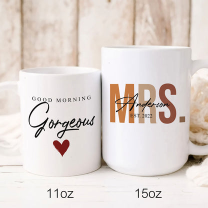 Couple Husband Good Morning Funny Anniversary Personalized Mug