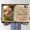 Pet Dog Cat Memorial Heaven In Home Personalized Canvas