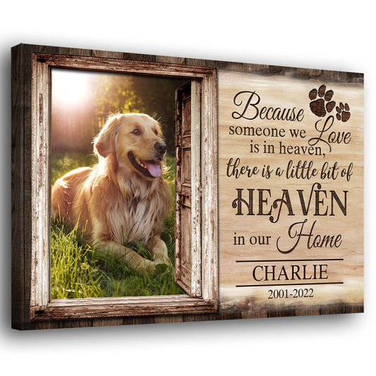 Pet Dog Cat Memorial Heaven In Home Personalized Canvas