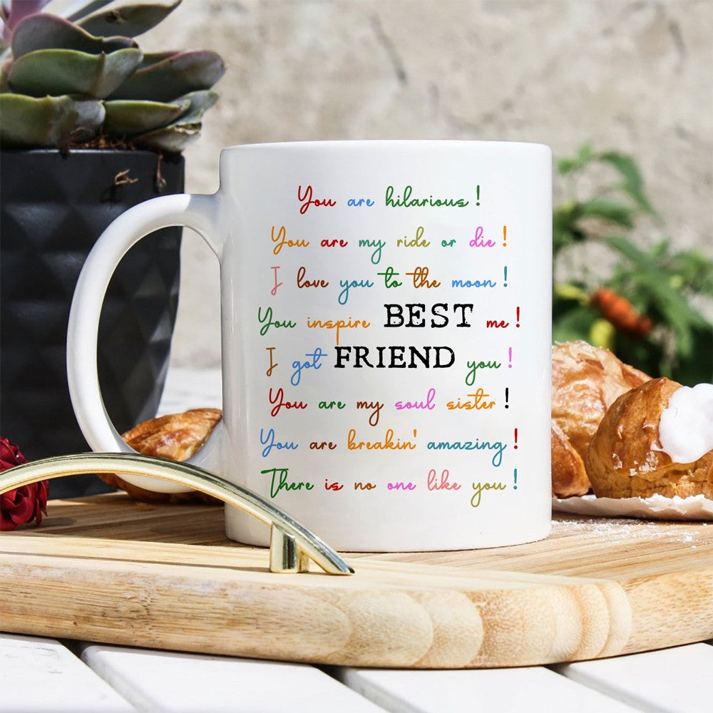 64144-Gift For Best Friend Mug, Best Friend Gift, Positive Affirmations Mug H0
