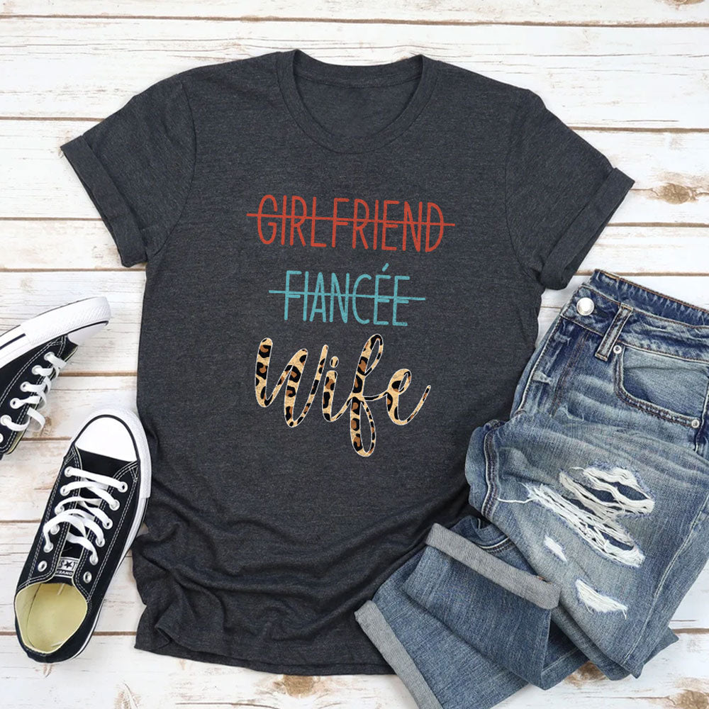 Wife Girlfriend Fiancee Leopard Print Vintage Shirt