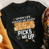 God Christian When Life Knocks Me Down Jesus Picks Me Up Meaningful Shirt