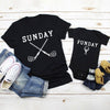 Golfing Dad Sunday Funday Dad And Baby Matching Shirt