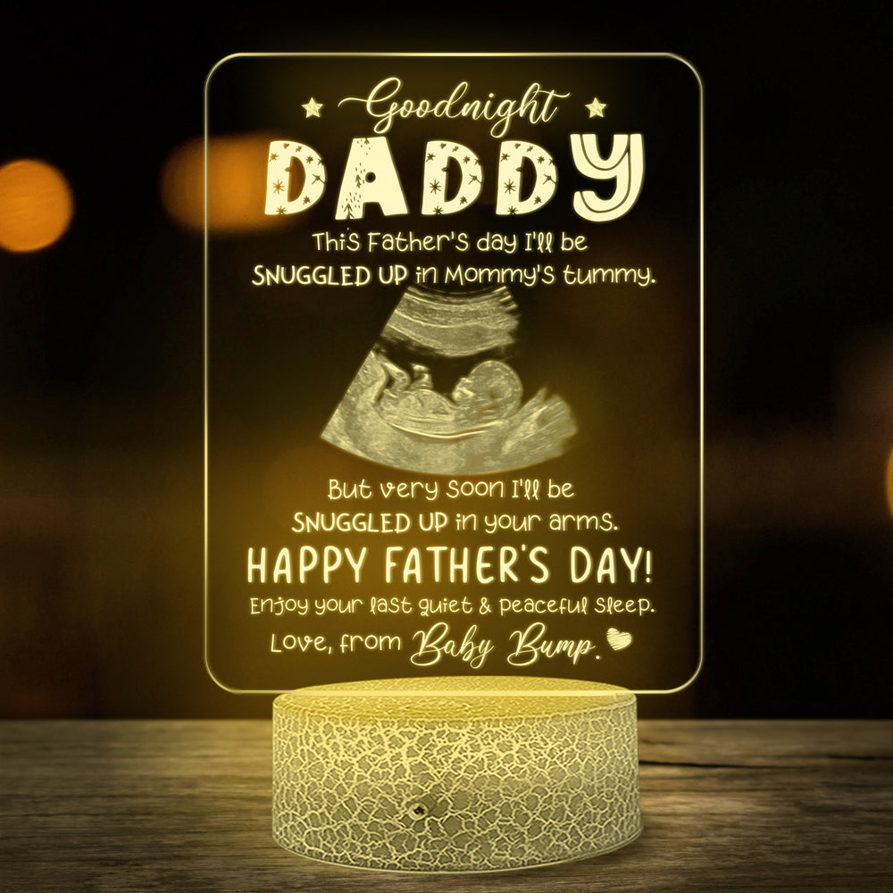 Happy Father's Day Love From The Bump Personalized Night Light