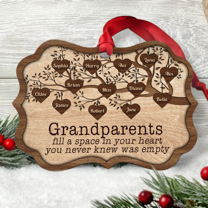 Grandchildren Fill A Space In Heart Ornament Personalized Gift For Grandparents