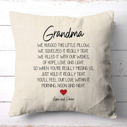 Personalized You'll Feel Our Love Pillow  Gift For Grandmother