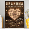 Grandma You Are The Piece That Holds Us Together Personalized Canvas