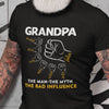 Grandpa And Grandkids Man Myth Bad Influence Funny Personalized Shirt