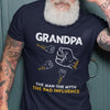 Grandpa And Grandkids Man Myth Bad Influence Funny Personalized Shirt