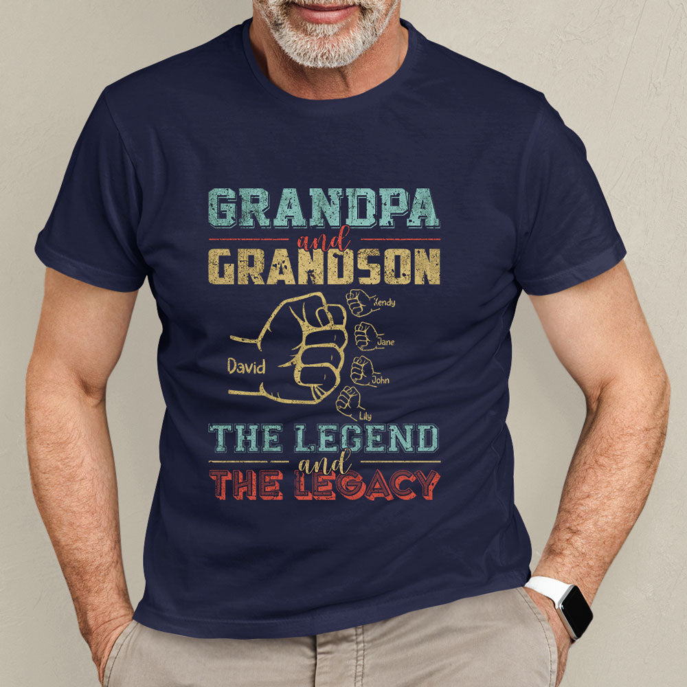 Grandpa Grandfather Grandson Legend Funny Personalized Shirt
