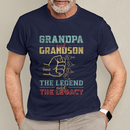 Grandpa Grandfather Grandson Legend Funny Personalized Shirt