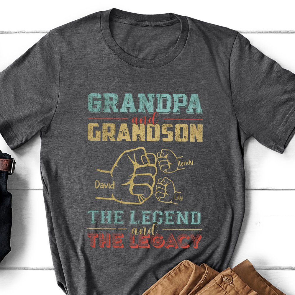 Grandpa Grandfather Grandson Legend Funny Personalized Shirt