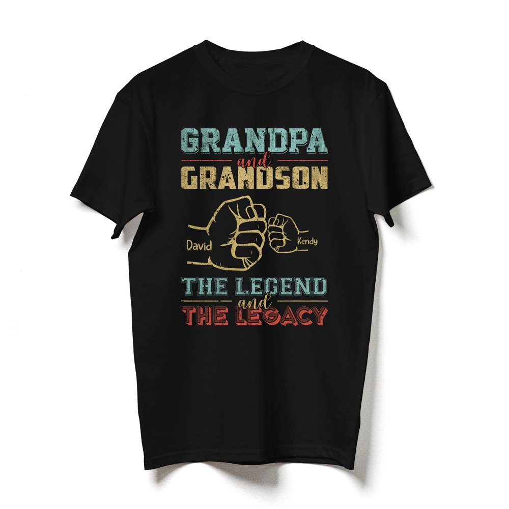 Grandpa Grandfather Grandson Legend Funny Personalized Shirt