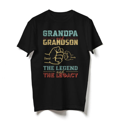 Grandpa Grandfather Grandson Legend Funny Personalized Shirt