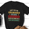 Grandpa Papa Popop Partner In Crime Personalized Title Funny Shirt